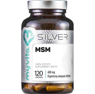 Myvita Silver MSM 600 mg 100% czysty suplement diety 120 kapsułek