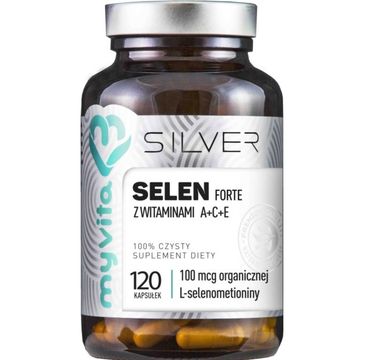 Myvita Silver Selen Forte 100% czysty suplement diety 120 kapsułek