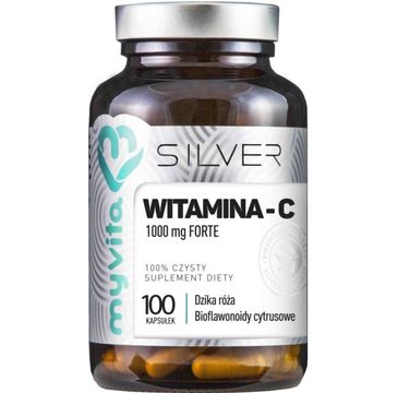 Myvita Silver Witamina C Forte 1000mg 100% czysty suplement diety 100 kapsułek