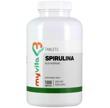 Myvita Spirulina 250mg suplement diety 1000 tabletek