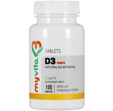 Myvita Witamina D3 Forte naturalna suplement diety 100 tabletek