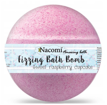 Nacomi Fizzing Bath Bomb kula do kąpieli Sweet Raspberry Cupcake (130 g)