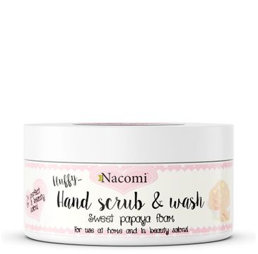 Nacomi Hand Scrub & Wash pianka peelingująco-myjąca do dłoni Słodka Papaja (135 ml)