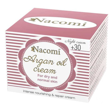 Nacomi Argan Oil Cream krem arganowy z kwasem hialuronowym na noc 30+ (50 ml)