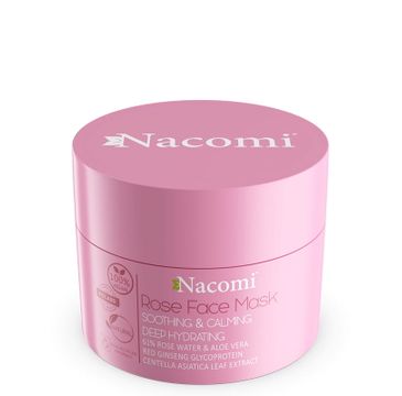 Nacomi maska różana łagodząco-uspokajająca Rose Face Mask (50 ml)