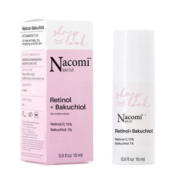 Nacomi Next Level przeciwzmarszczkowe serum pod oczu Retinol + Bakuchiol (15 ml)