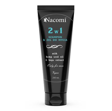 Nacomi Only for Men szampon i żel do mycia dla mężczyzn 2w1 (250 ml)