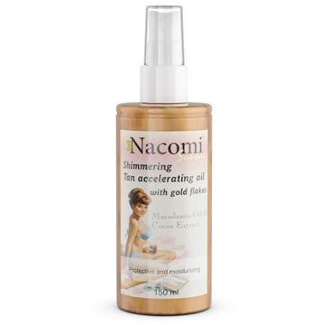 Nacomi – olejek przyspieszający opalanie z drobinkami złota (150 ml)