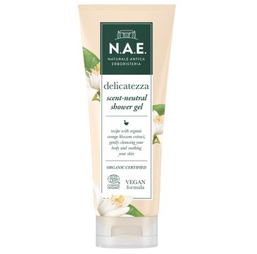 N.A.E Delicatezza Scent-Neutral Shower Gel łagodzący żel pod prysznic z ekstraktem z kwiatu pomarańczy (200 ml)