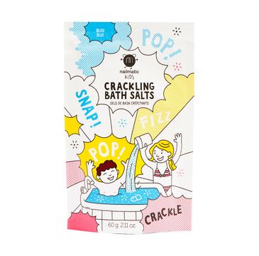 Nailmatic Kids Crackling Bath Salts musująca sól do kąpieli dla dzieci Blue (60 g)