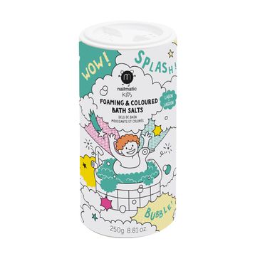 Nailmatic Kids Foaming & Coloured Bath Salts pieniąca się sól do kąpieli dla dzieci Lagoon (250 g)