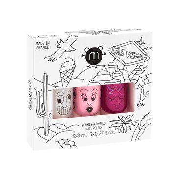 Nailmatic Kids Las Vegas zestaw lakierów do paznokci Super 8ml + Bella 8ml + Sheepy 8ml