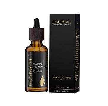 Nanoil Sweet Almond Oil olejek migdaÅ‚owy do pielÄ™gnacji wÅ‚osÃ³w i ciaÅ‚a (50 ml)
