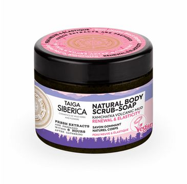 Natura Siberica Taiga Siberica naturalny odnawiająco-uelastyczniający peeling myjący do ciała Czarny Gejzer z Kamczatki (300 ml)