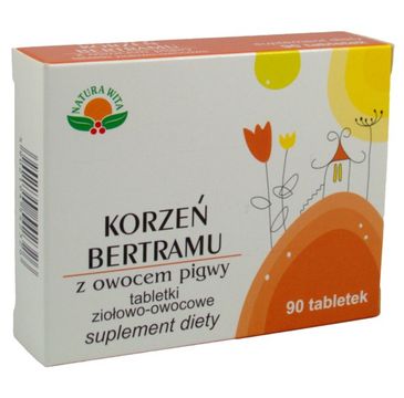 Natura Wita Korzeń Bertramu z owocem pigwy tabletki ziołowo-owocowe suplement diety 90 tabletek