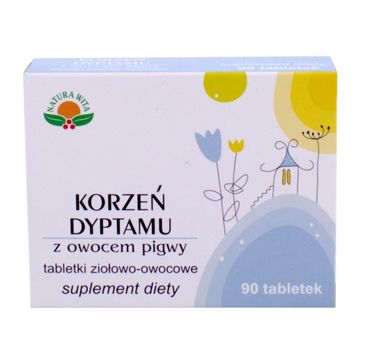 Natura Wita Korzeń Dyptamu z owocem pigwy tabletki ziołowo-owocowe suplement diety 90 tabletek