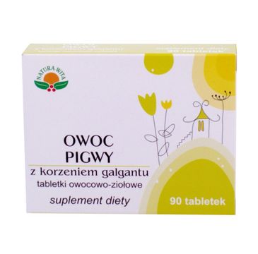 Natura Wita Owoc Pigwy z korzeniem galgantu tabletki owocowo-ziołowe suplement diety 90 tabletek