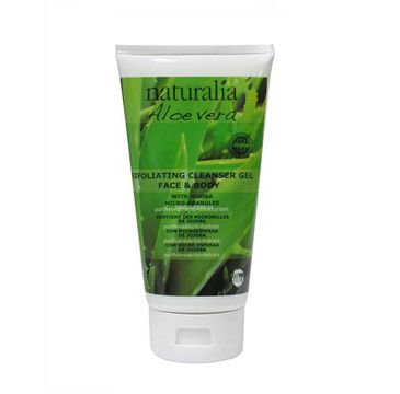 Naturalia Aloe Vera Exfoliating Cleanser Gel Face & Body złuszczający żel do mycia twarzy i ciała (200 ml)