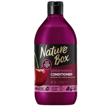 Nature Box Cherry Oil wygładzająca odżywka do włosów kręconych i pofalowanych z olejem z wiśni 385ml