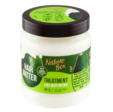 Nature Box Hair Butter Treatment 4in1 Deep Repair głęboko regenerująca maska ​​do włosów 4w1 z olejem z awokado 300ml