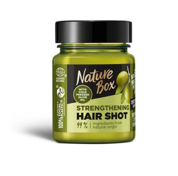 Nature Box Olive Oil Hair Shot wzmacniająca maska do włosów z olejem z oliwek (60 ml)