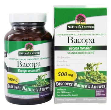 Nature's Answer Bacopa ekstrakt z ziela Bakopy drobnolistnej suplement diety 90 kapsułek