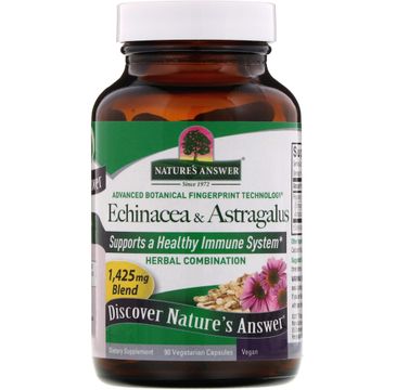 Nature's Answer Echinacea & Astragalus korzeń traganka błoniastego i korzeń jeżówki purpurowej suplement diety 90 kapsułek