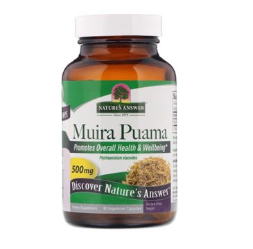 Nature's Answer Muira Puama 500mg ekstrakt z kory muira puama suplement diety 90 kapsułek