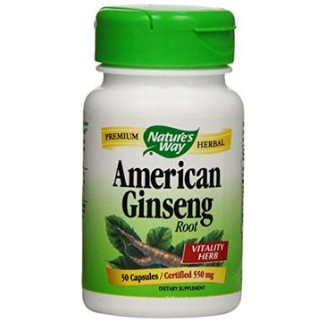 Nature's Way American Ginseng korzeń żeń-szenia amerykańskiego suplement diety 50 kapsułek