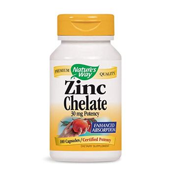 Nature's Way Zinc Chelate 30mg cynk suplement diety 100 kapsułek