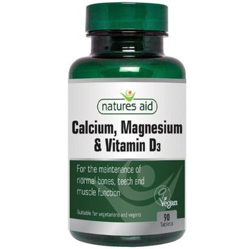 Natures Aid Calcium + Magnesium + Vitamin D3 suplement diety 90 tabletek