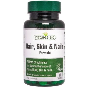 Natures Aid Hair Skin & Nails suplement diety 30 tabletek