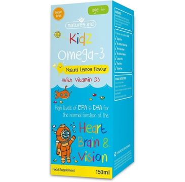 Natures Aid Kidz Omega-3 suplement diety 150ml