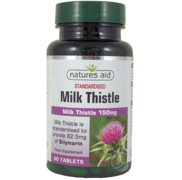 Natures Aid Milk Thistle (Ostropest Plamisty) 150mg suplement diety 60 tabletek