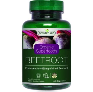 Natures Aid Organic Superfoods Beetroot suplement diety 60 kapsułek