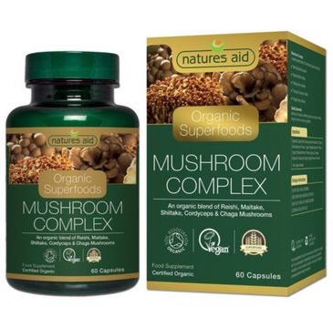 Natures Aid Organic Superfoods Mushroom Complex suplement diety 60 kapsułek