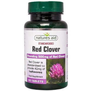 Natures Aid Red Clover 500mg Czerona Koniczyna suplement diety 90 tabletek