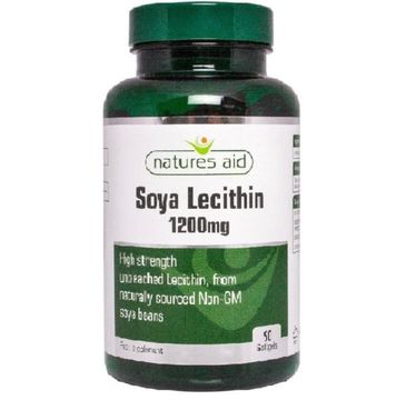 Natures Aid Soya Lecithin 1200mg suplement diety 90 kapsułek