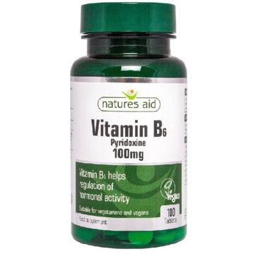 Natures Aid Vitamin B6 100mg suplement diety 100 tabletek