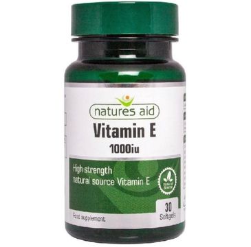 Natures Aid Vitamin E 1000IU suplement diety 30 kapsułek