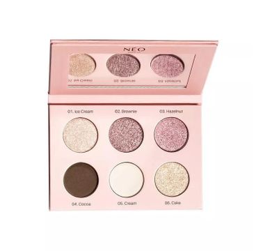 NEO MAKE UP Eyeshadow Palette paleta cieni prasowanych Nude (9 g)