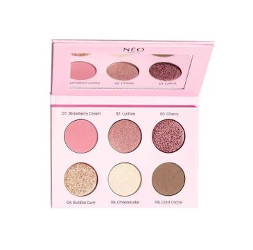 NEO MAKE UP Eyeshadow Palette paleta cieni prasowanych Rose (9 g)