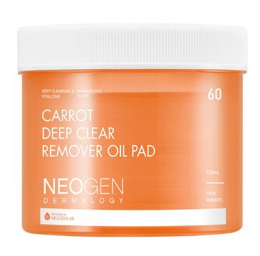 Neogen Carrot Deep Clear Oil Pad nasączone olejkiem płatki do demakijażu 60szt.