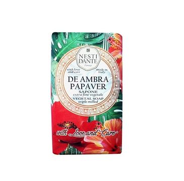 Nesti Dante De Ambra Papaver Sapone naturalne mydło toaletowe Czerwony Mak (250 g)