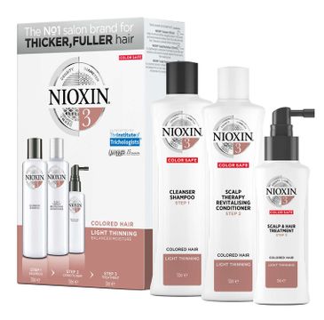 NIOXIN System 3 zestaw szampon do włosów 150ml + odżywka do włosów 150ml + kuracja do włosów 50ml