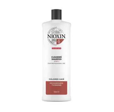 Nioxin System 4 Cleanser Shampoo oczyszczający szampon do włosów farbowanych (1000 ml)