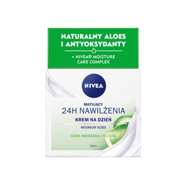 Nivea 24H Nawilżenia krem na dzień matujący, cera mieszana i tłusta (50 ml)