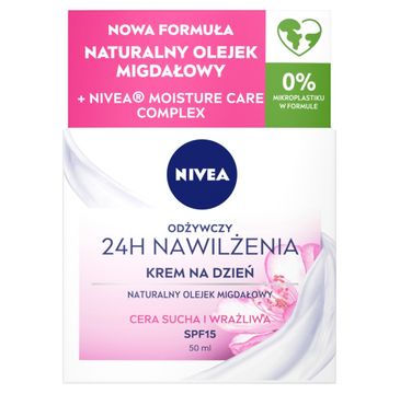 Nivea 24H Nawilżenia Odżywczy Krem na dzień SPF15 do cery suchej i wrażliwej (50 ml)