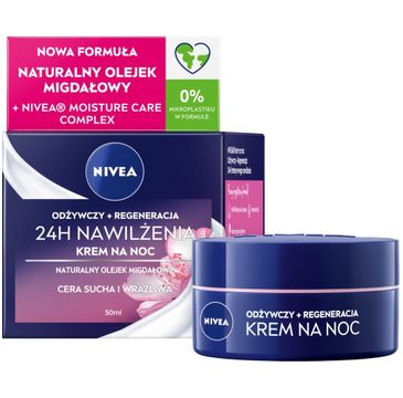 Nivea 24H Nawilżenia odżywczy krem na noc do cery suchej i wrażliwej (50 ml)