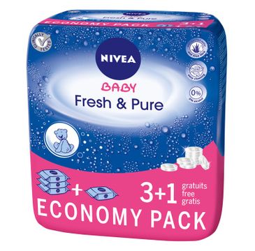 Nivea Baby Chusteczki Pure & Fresh 3+1 (4 x 63 szt.)